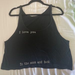 Black tank top - I love you